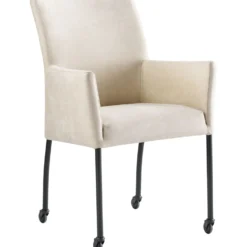 Eetkamerstoel Sessione Microleder ecru