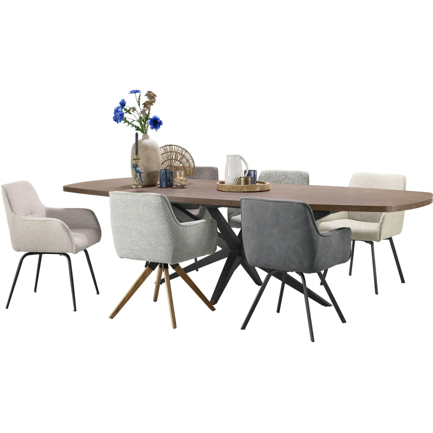 Eetkamerstoel Turelli Bouclé beige