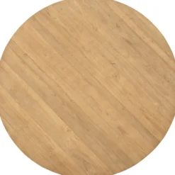 Eettafel Aska Teak 130 cm rond naturel brushed