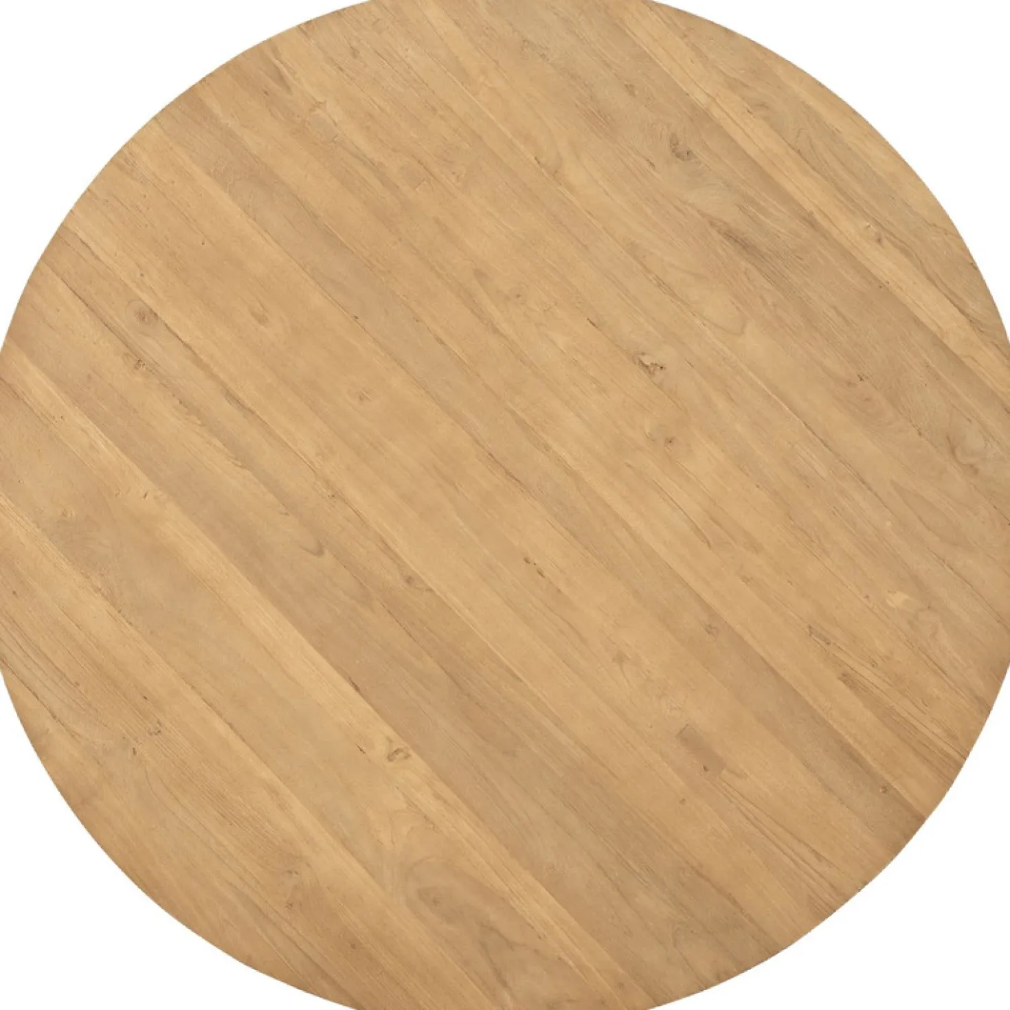 Eettafel Aska Teak 130 cm rond naturel brushed