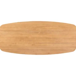 Eettafel Aska Teak 180x90 cm Deens ovaal naturel brushed