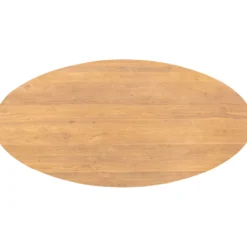 Eettafel Aska Teak 200x100 cm ovaal naturel brushed