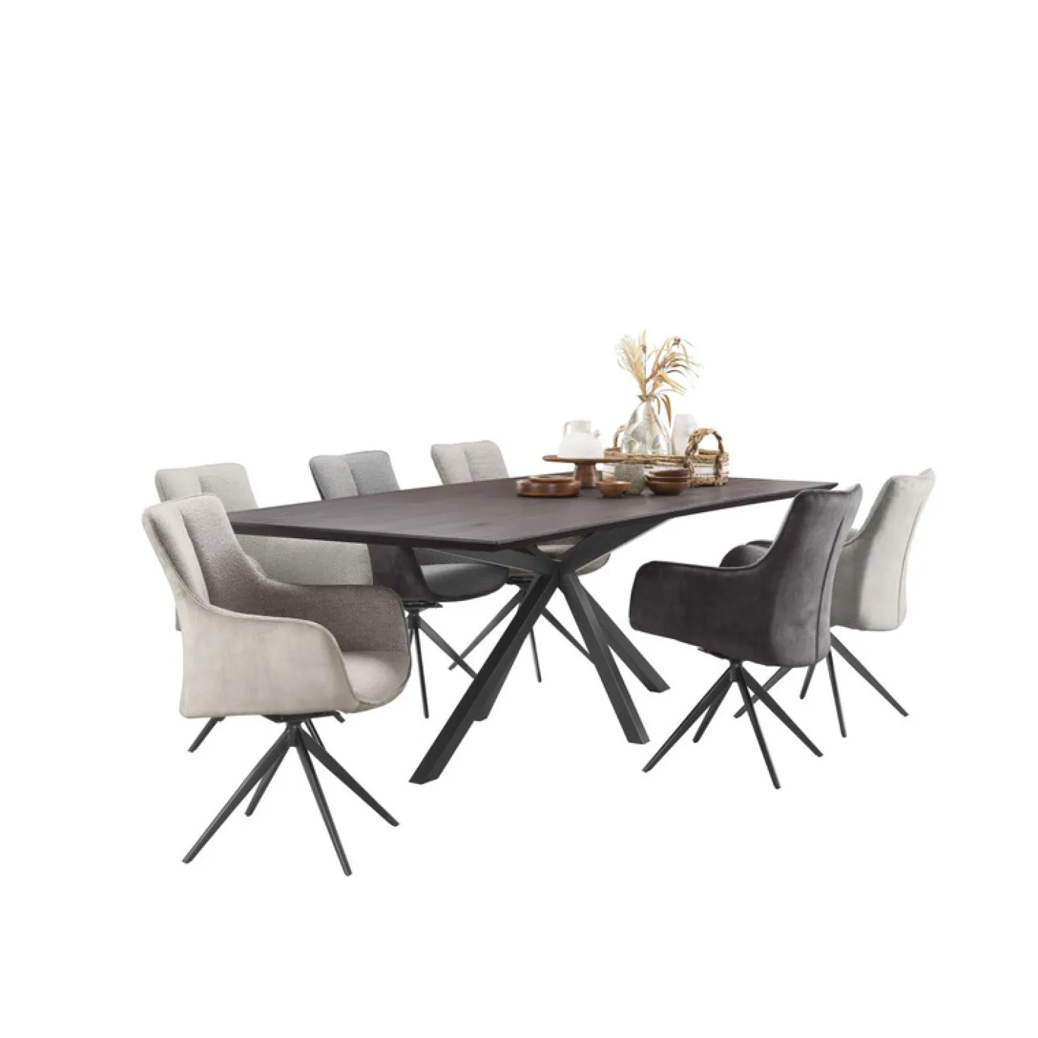 Eettafel Belvio 240x105 dark oak fineer
