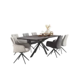 Eettafel Belvio 240x105 dark oak fineer