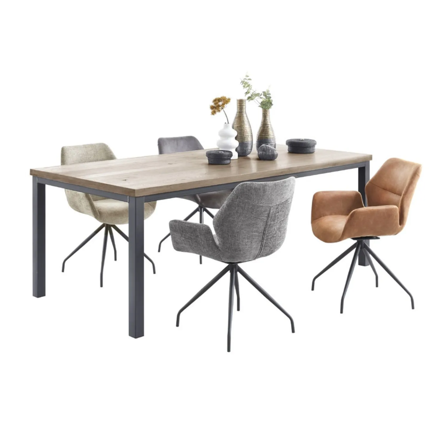 Eettafel Hevano Eikenhout 220x100 cm rechthoekig