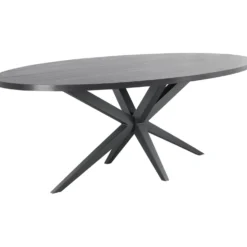 Eettafel Mascaro 220x120 cm ovaal zwart