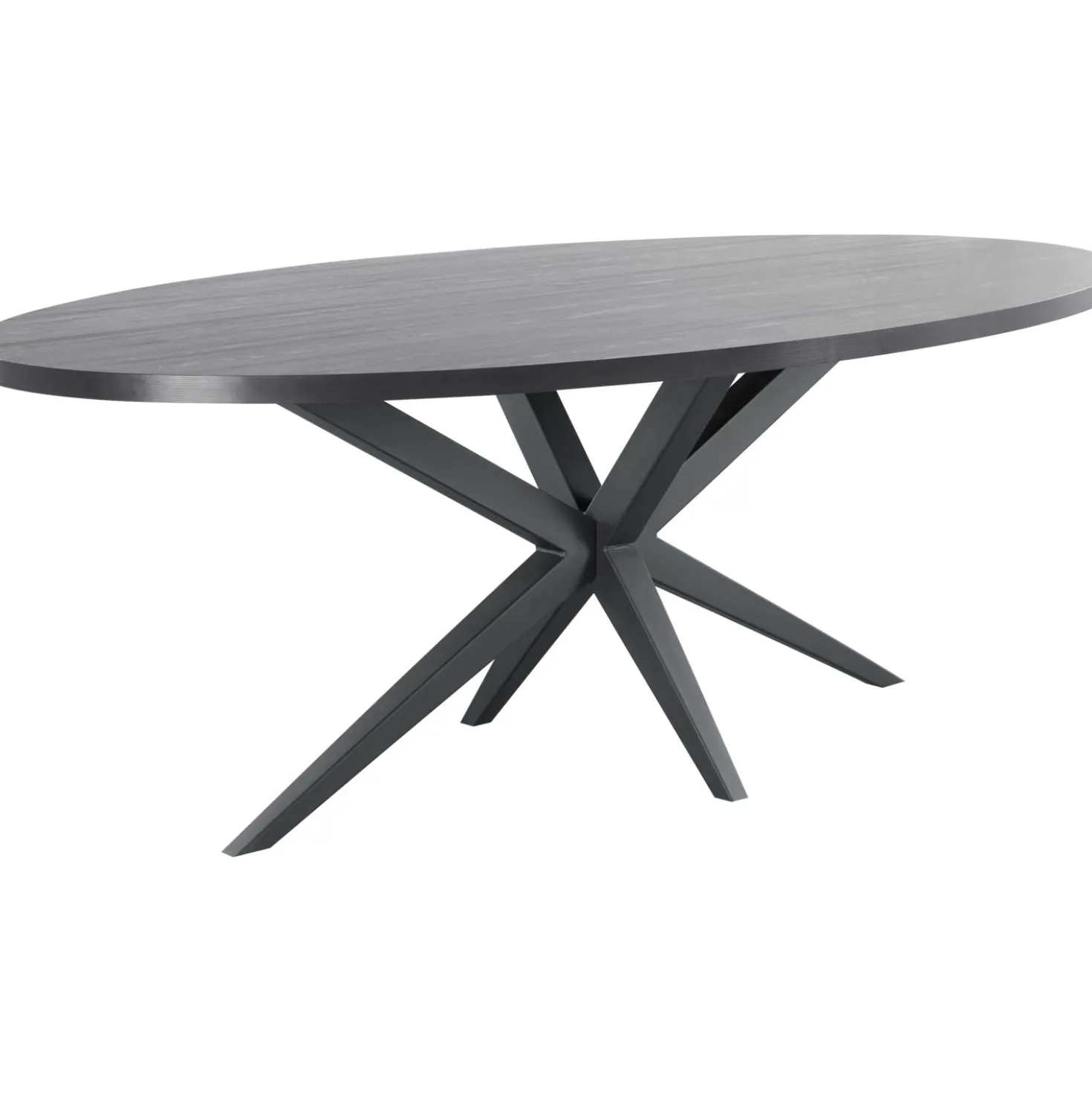 Eettafel Mascaro 220x120 cm ovaal zwart