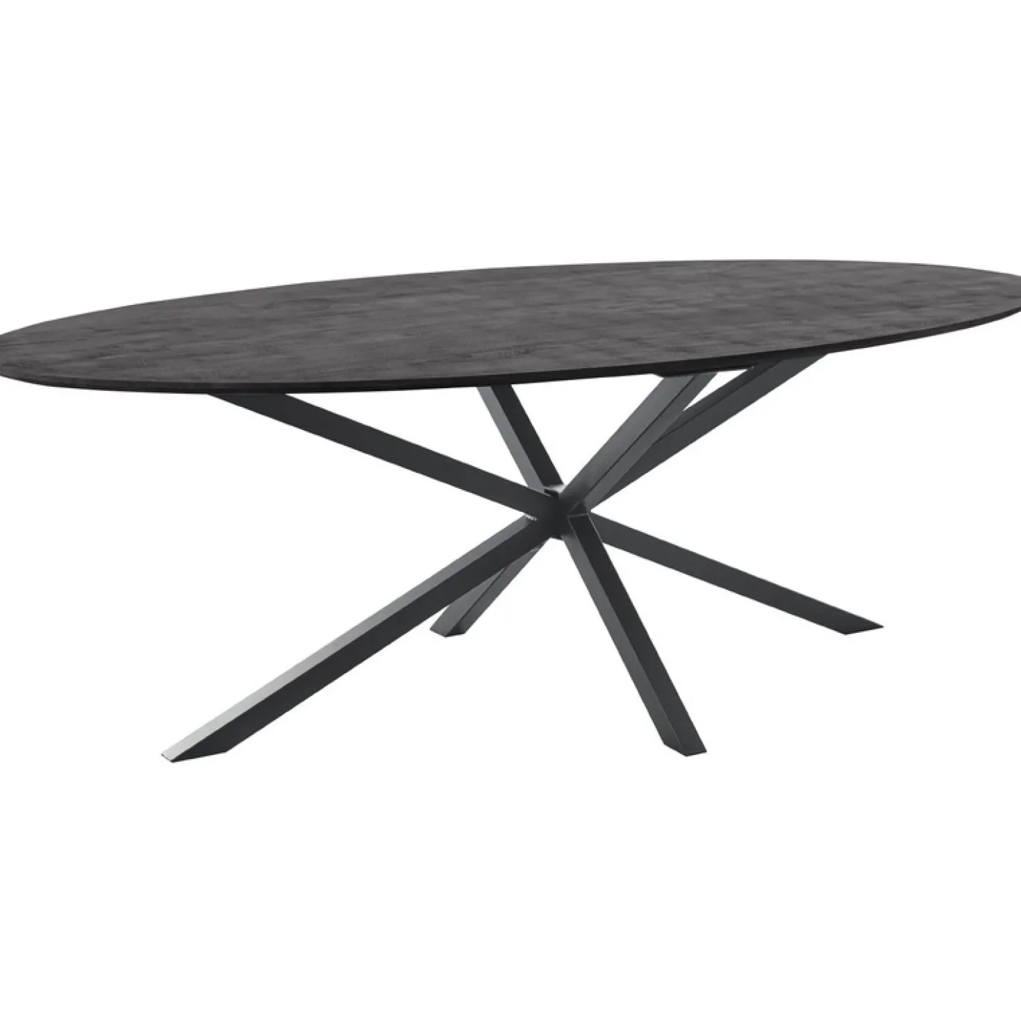 Eettafel Piastra 230x115 cm ovaal zwart