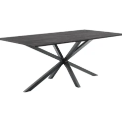 Eettafel Piastra 190x95 cm rechthoekig zwart