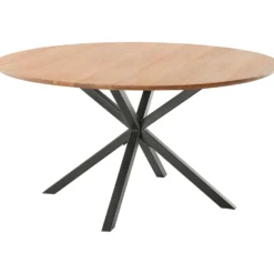 Eettafel Romaro Teakhout 150 cm rond mix rough