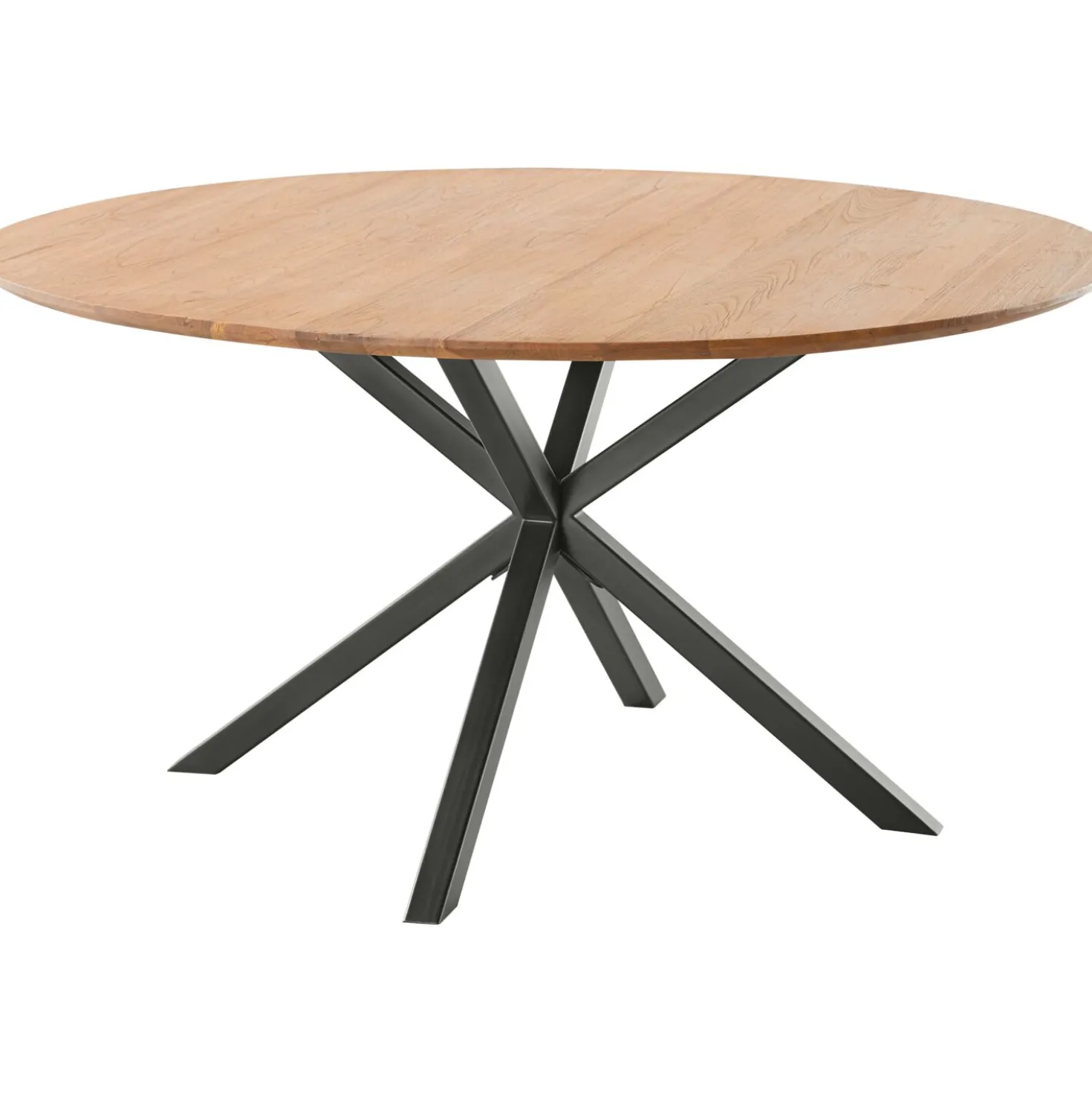 Eettafel Romaro Teakhout 150 cm rond mix rough