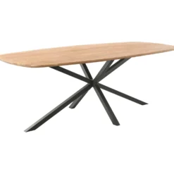 Eettafel Romaro Teakhout 180x90 cm Deens ovaal mix rough