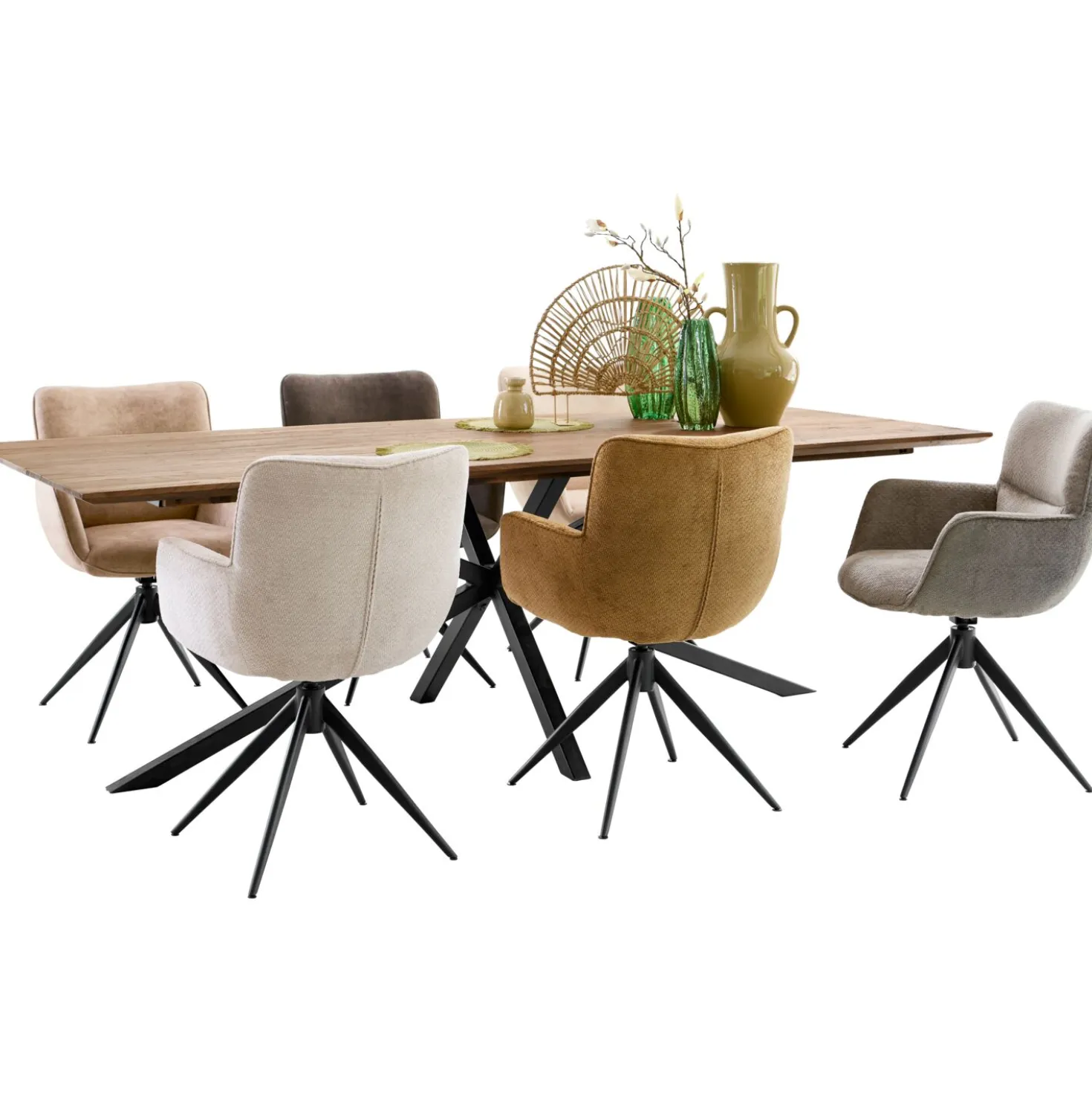 Eettafel Romaro Teakhout 160x90 cm rechthoekig mix rough