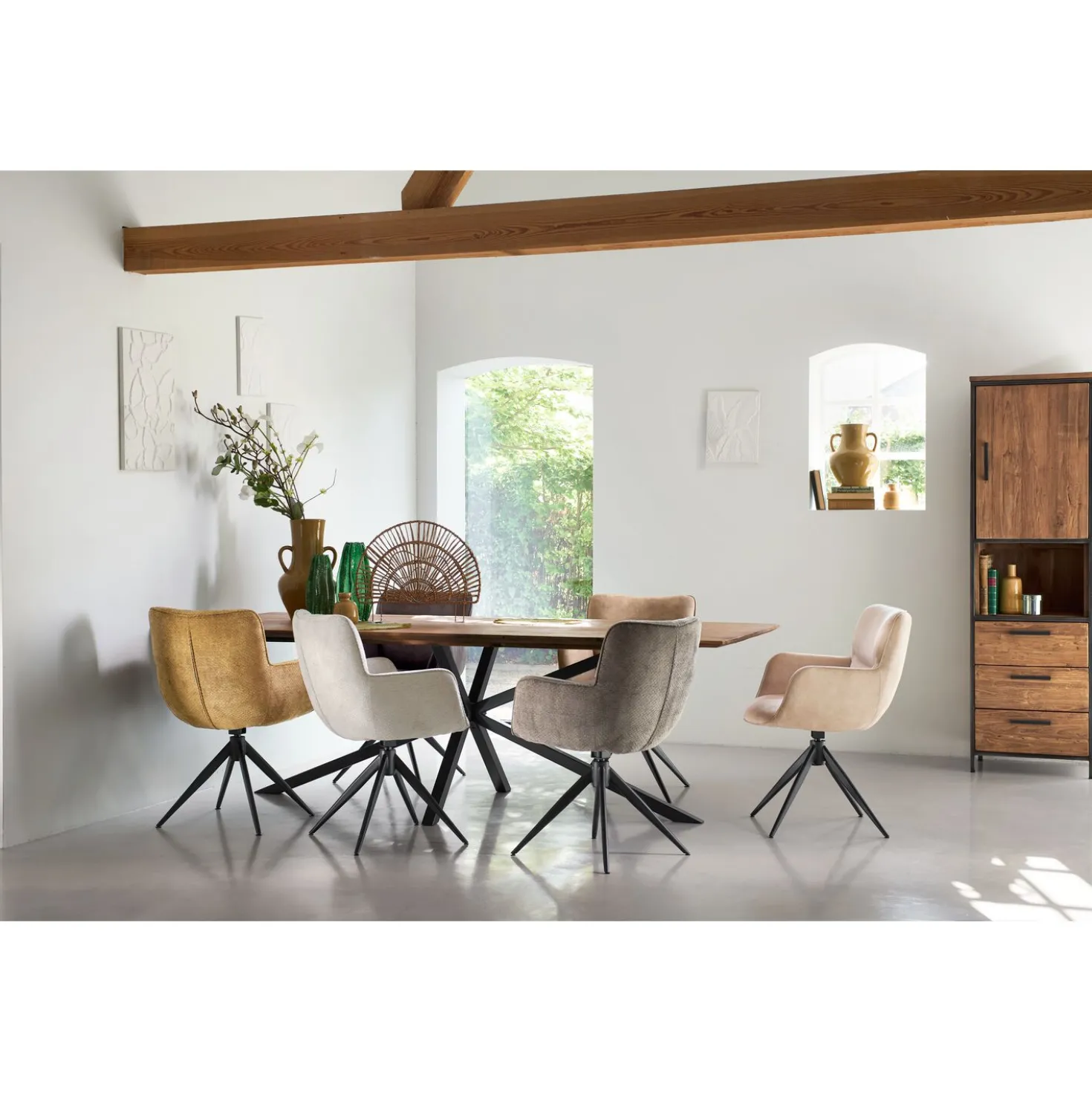 Eettafel Romaro Teakhout 240x100 cm rechthoekig mix rough