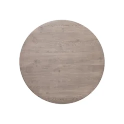 Eettafel Tavolo Eikenhout 130 cm rond lichtgrijs