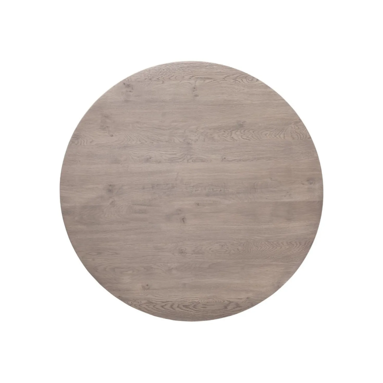 Eettafel Tavolo Eikenhout 130 cm rond lichtgrijs
