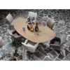 Eettafel Tavolo Eikenhout 230x115 cm kiezel bruin