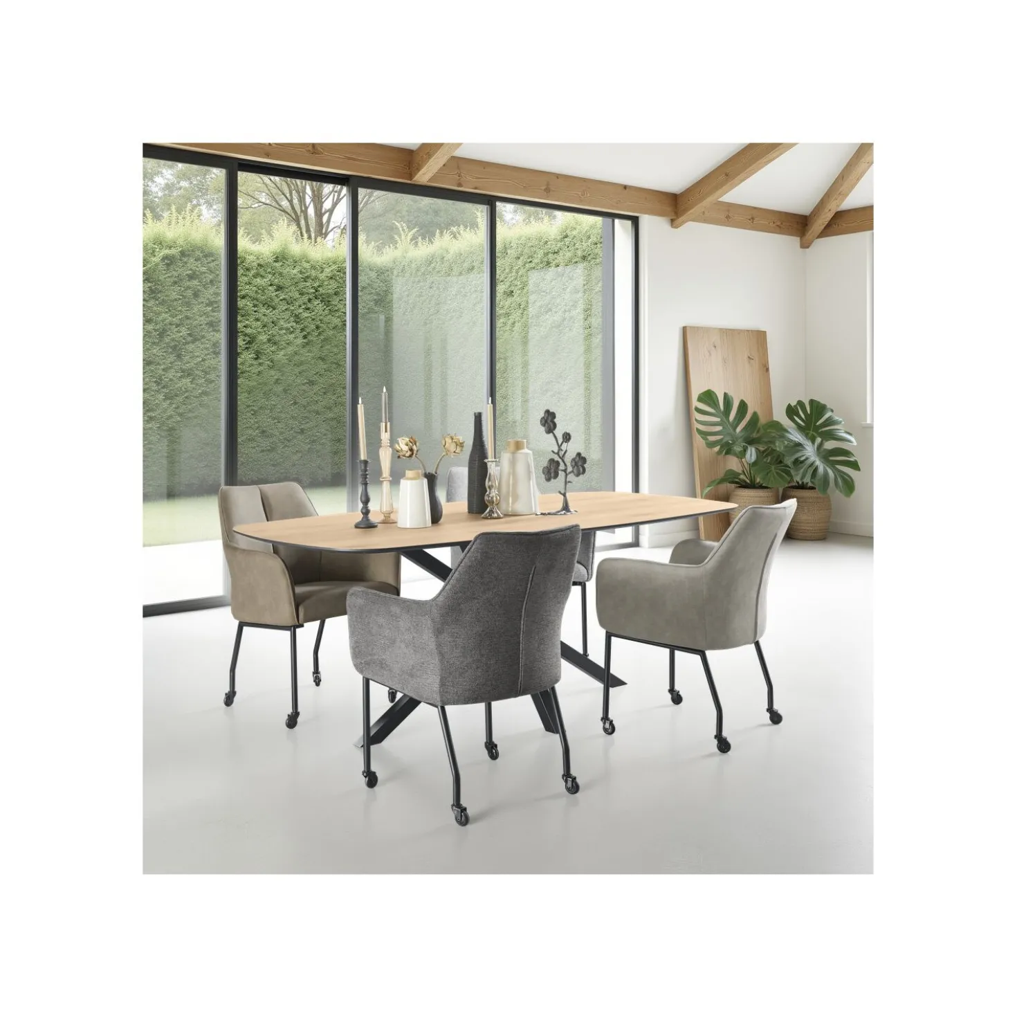 Eettafel Tesino 160x90 cm Deens ovaal