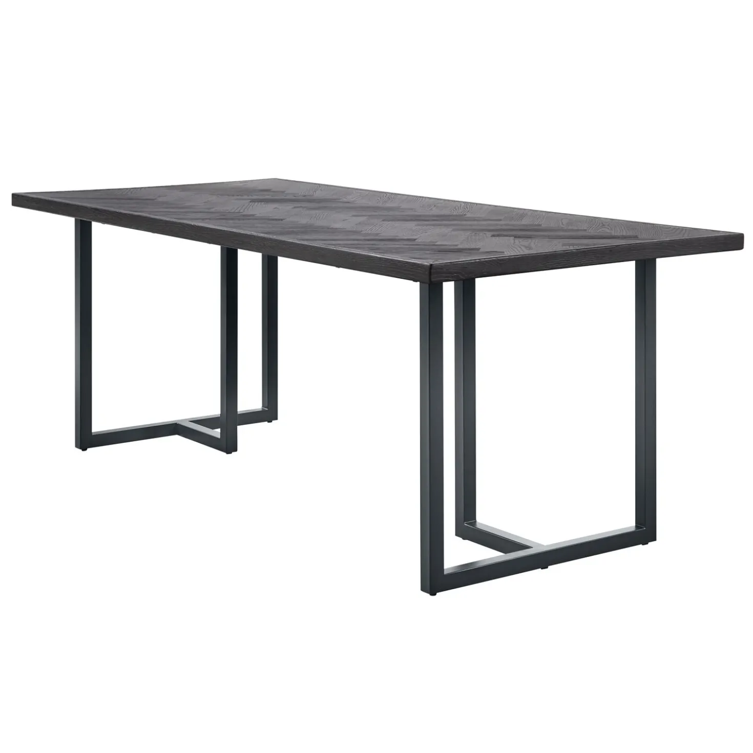 Eettafel Vinito 190x95 eiken fineer zwart
