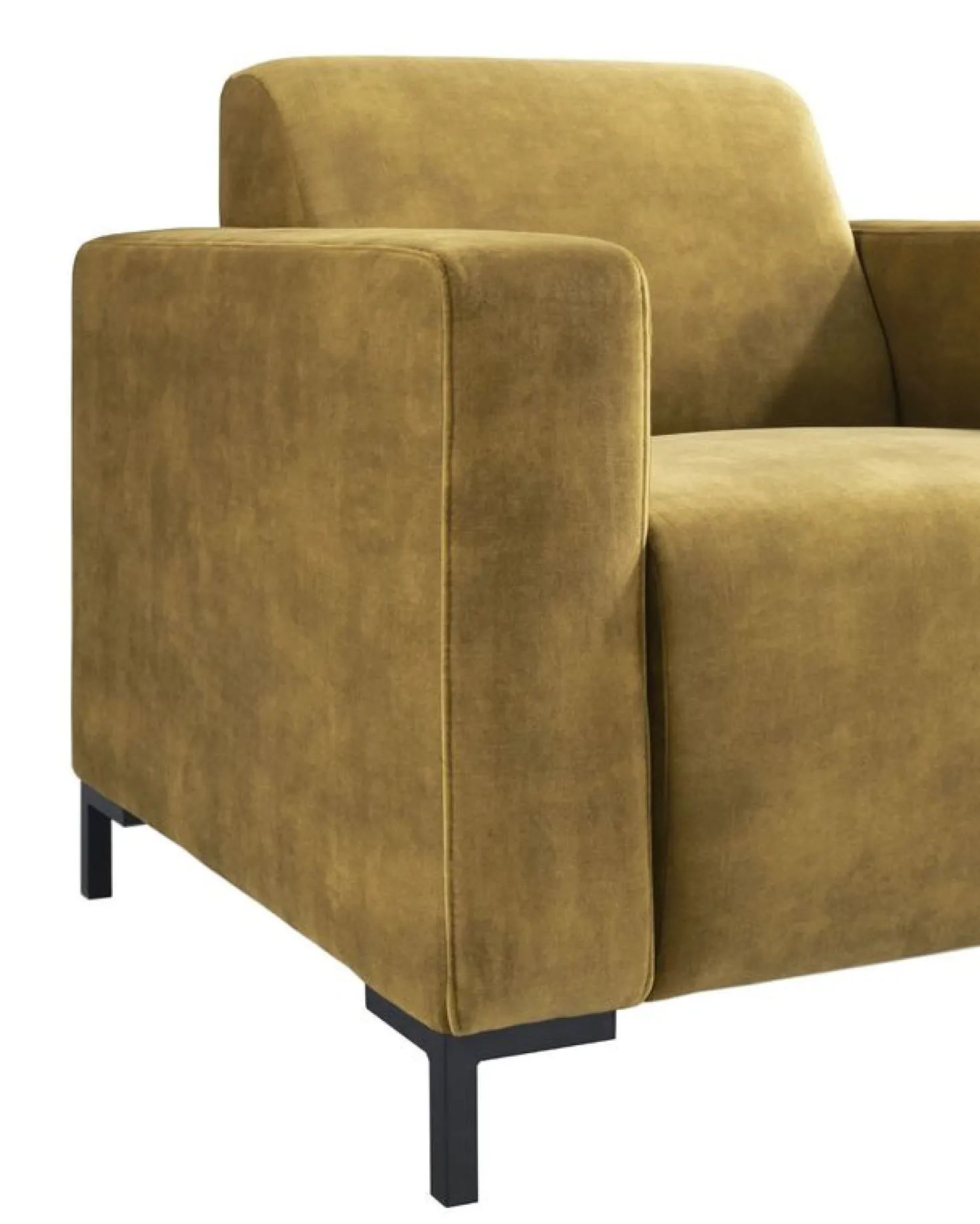 Fauteuil ALPA Pocketveren/HR-schuim zitting gold