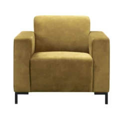 Fauteuil ALPA Pocketveren/HR-schuim zitting gold