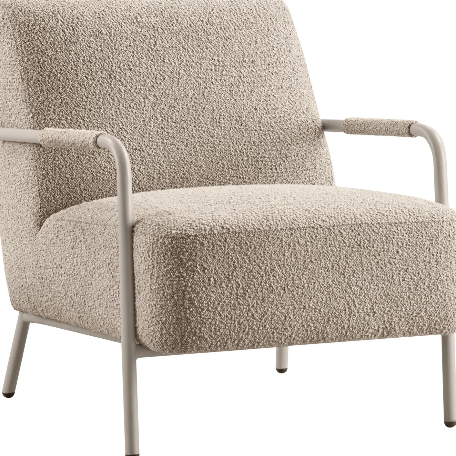 Fauteuil Posano Bouclé beige