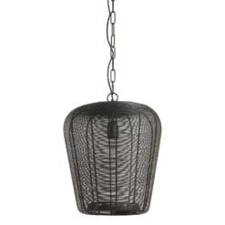 Hanglamp Barzio Mat zwart rond 31cm 1-lichts