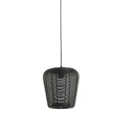 Hanglamp Barzio Mat zwart rond 23cm 1-lichts