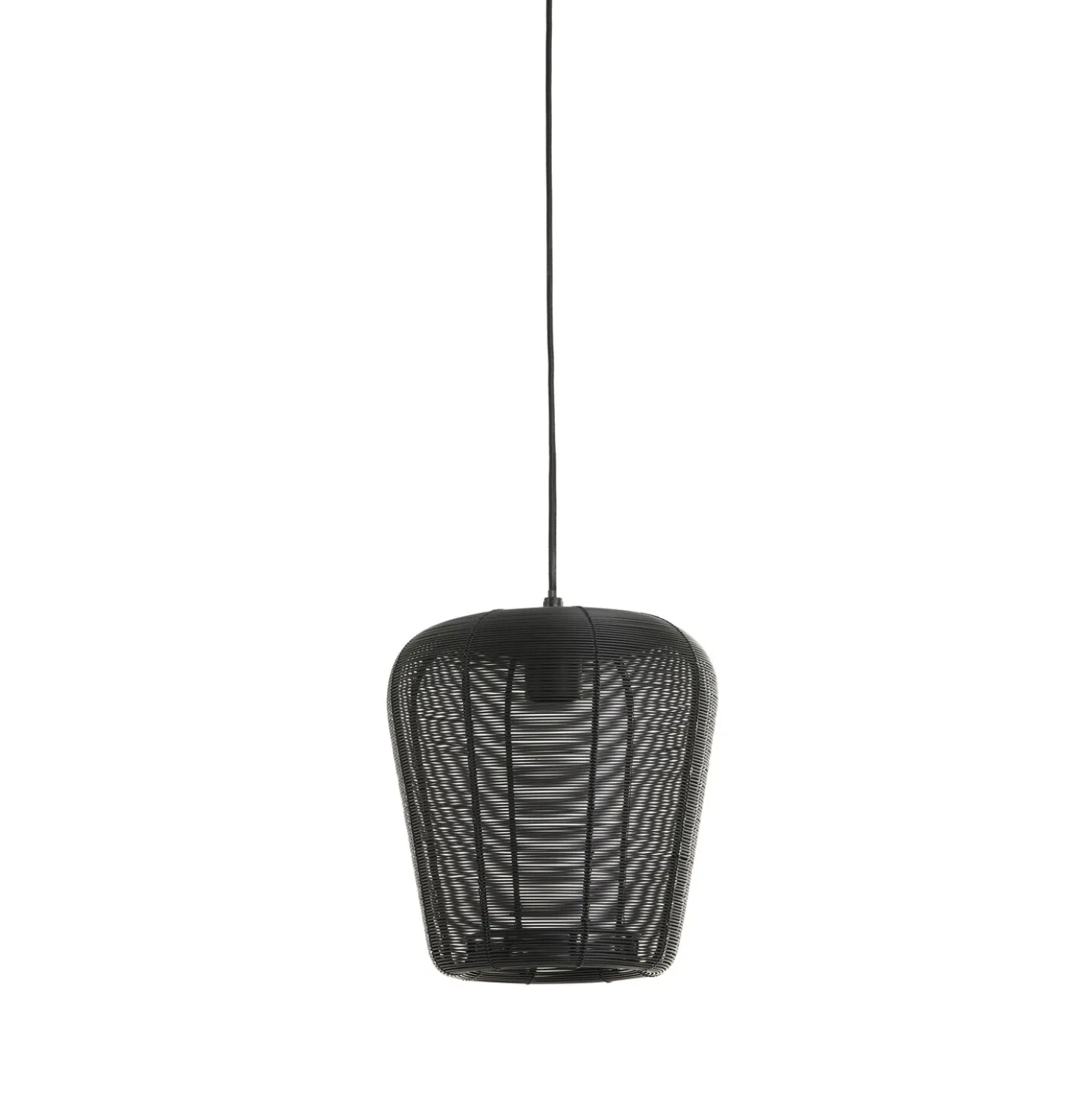 Hanglamp Barzio Mat zwart rond 23cm 1-lichts