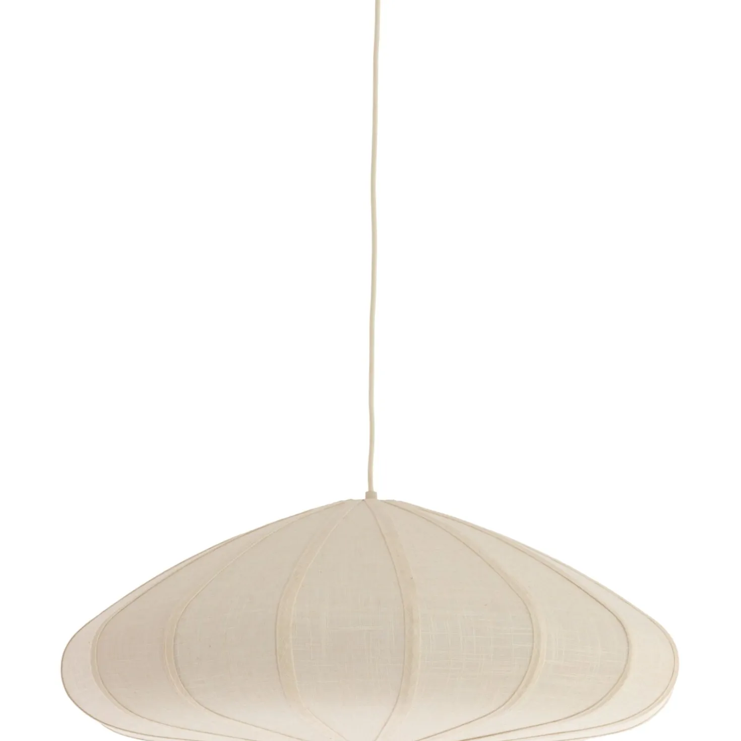 Hanglamp Cantilupo L wit linnen 1-lichts