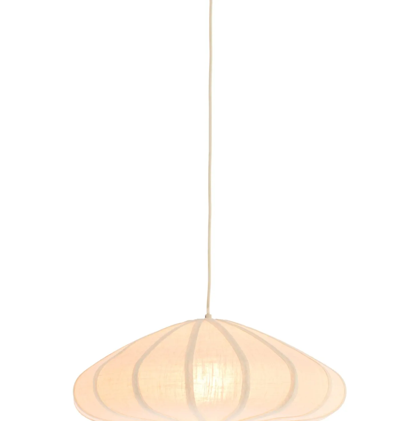 Hanglamp Cantilupo S wit linnen 1-lichts