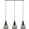 Hanglamp Felinio Smoke glas 3-lichts