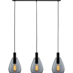Hanglamp Felinio Smoke glas 3-lichts