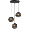 Hanglamp Fiorenza Ø 30 cm zwart staal 3-lichts