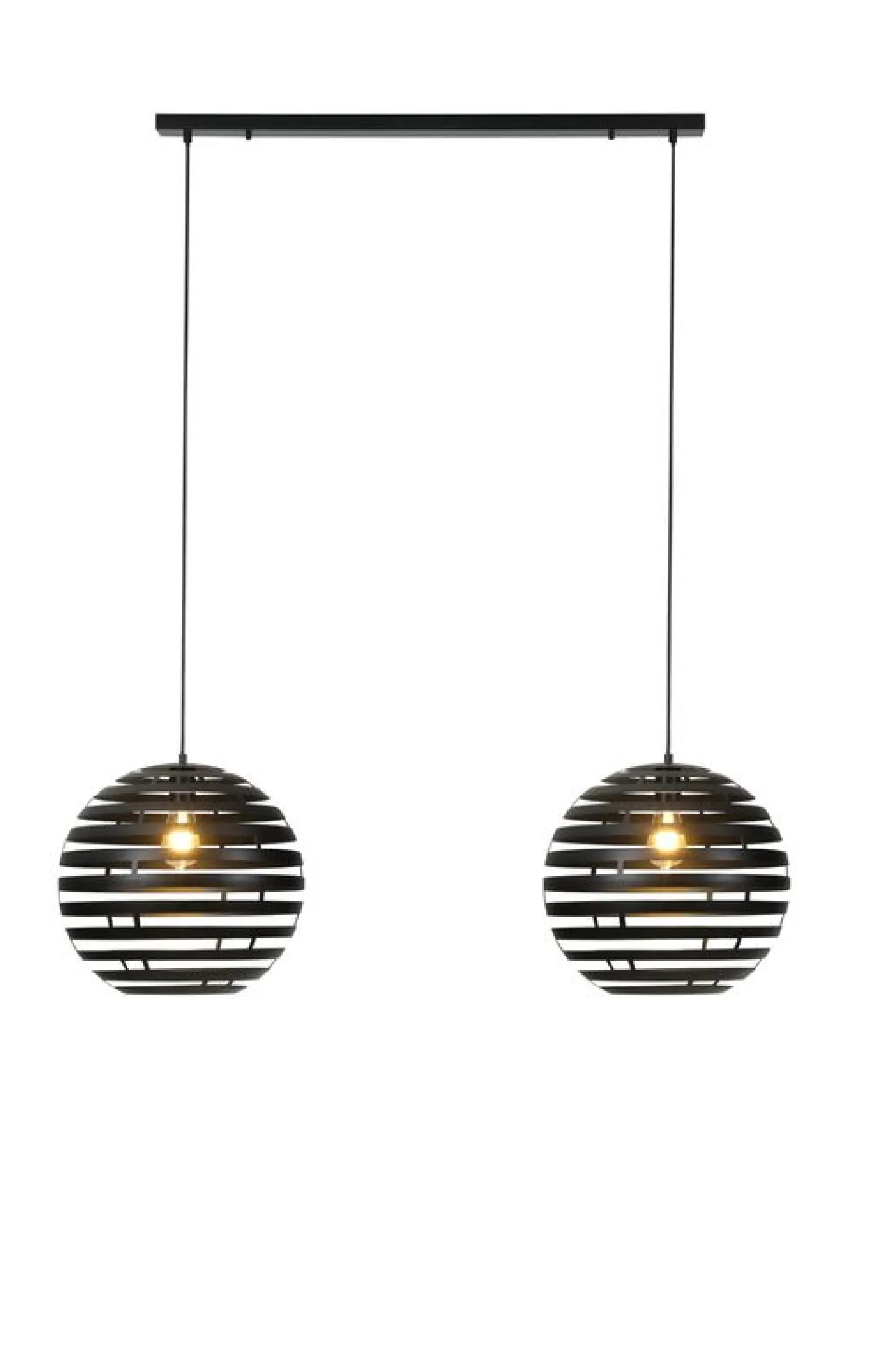 Hanglamp Fiorenza Ø 40 cm zwart staal 2-lichts