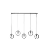 Hanglamp Girare Zwart metaal 5-lichts