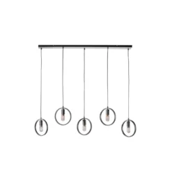 Hanglamp Girare Zwart metaal 5-lichts