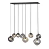 Hanglamp Macato Zwart smoke glas 8-lichts