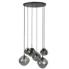 Hanglamp Macato Zwart smoke glas 6-lichts