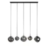 Hanglamp Macato Zwart smoke glas 5-lichts