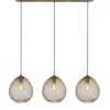 Hanglamp Maroggia Bruin koper 3-lichts