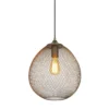 Hanglamp Maroggia Bruin rond 30cm koper 1-lichts