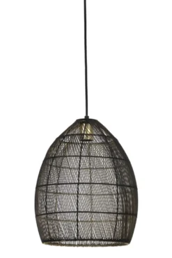 Hanglamp MAROLA Zwart goud 37x30 cm