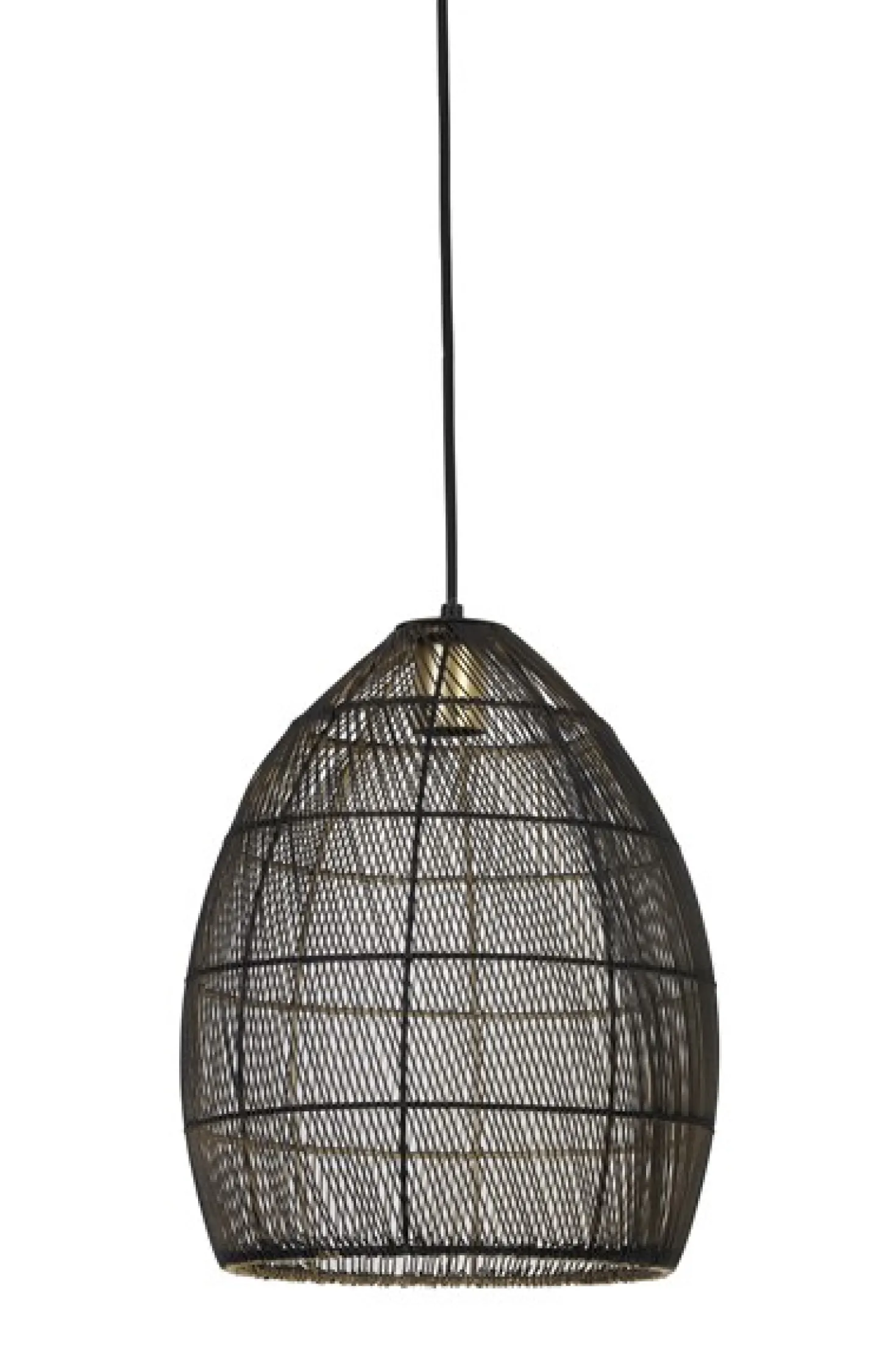 Hanglamp MAROLA Zwart goud 37x30 cm
