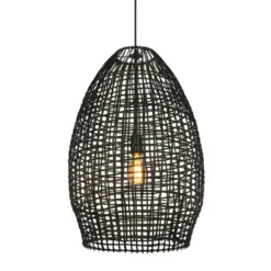 Hanglamp Orcia Rond 46 cm rotan zwart