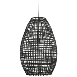 Hanglamp Orcia Rond 46 cm rotan zwart