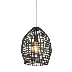 Hanglamp Orcia Rond 30 cm rotan zwart