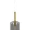 Hanglamp PEGLIO Glas smoke antiek brons