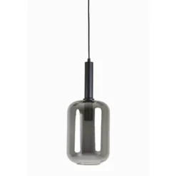 Hanglamp Peglio Glas smoke zwart 1-lichts