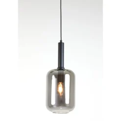 Hanglamp Peglio Glas smoke zwart 1-lichts